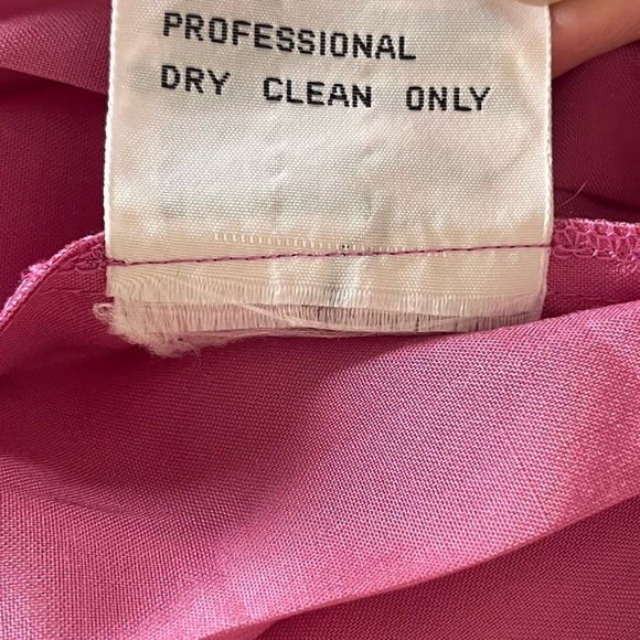 Vintage Maggy London Jeannene Booher Dress sz 2 Petite Pink Drop Waist 100% Silk - Picture 7 of 7
